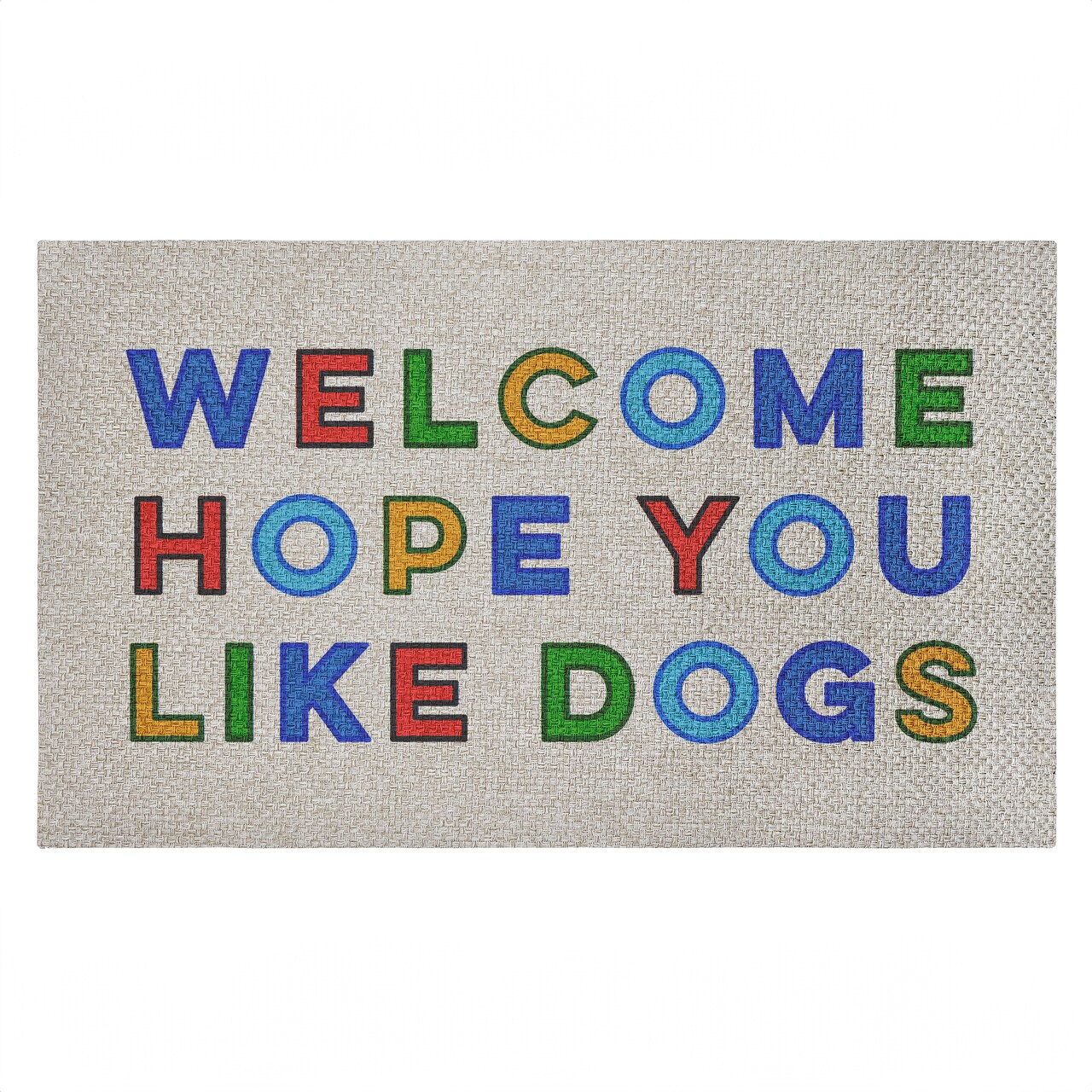 Stupell Industries Hope You Like Pets Dog Cats Sisal Door Mat,18x30